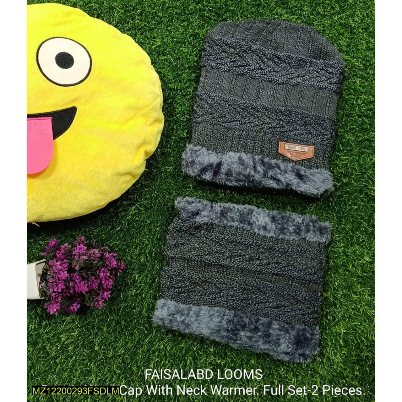 wool cap with neck warmer